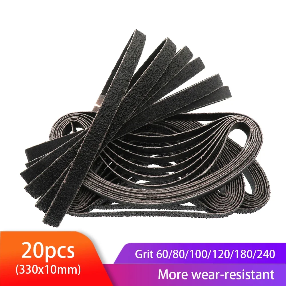 

Шлифовальные ленты VIBRATITE 20 шт., 60/80/100/120/180/240 Grit, 330x10 мм