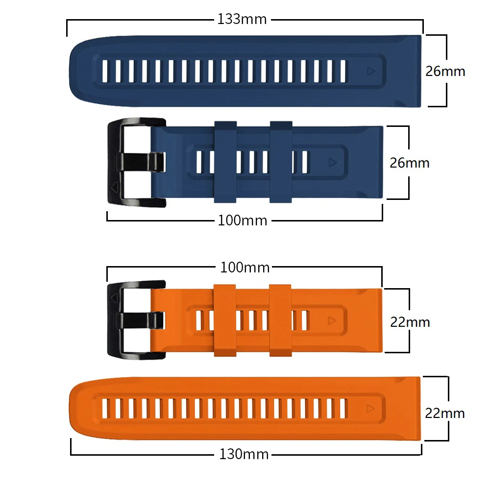 QuickFit 22mm 26mm Silicone Strap For Garmin Epix Gen 2 Fenix 7 7X 6XPro 5Plus Forerunner 965 955 Solar 945 Enduro 2 Watchband