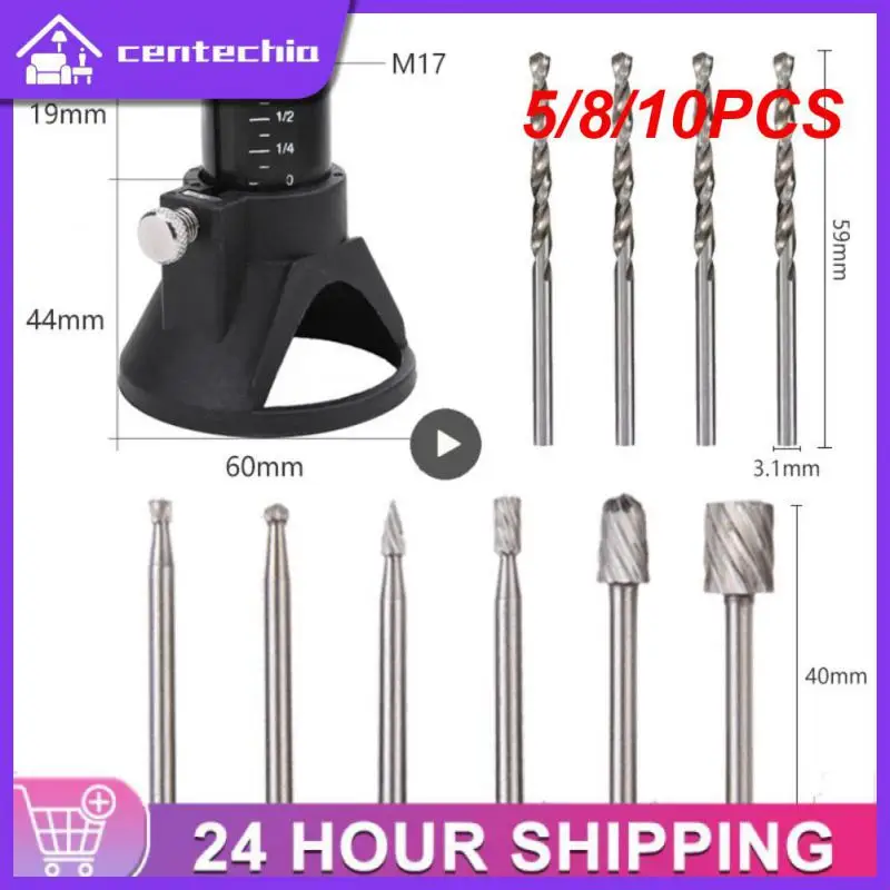 

5/8/10PCS Tools Accessories Drill Bits Set Rotating Woodworking Locator Dremel Rotary Tool Engraving Carbide