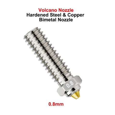 V6 Volcano форсунки 0,4/0,6/0,8 мм  золотые биметаллические