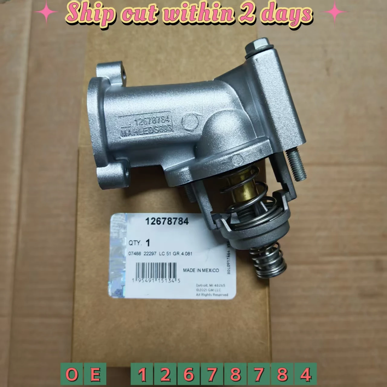 

Термостат двигателя для Chevrolet Colorado Camaro Cadillac CT5 CT6 GMC 2016-2022 OEM 12678784 12670209 12673280 12647180