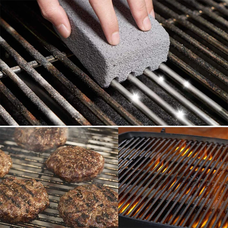 

1Pc BBQ Grill Cleaning Brick Block Barbecue Stone Racks Stains Grease Cleaner
