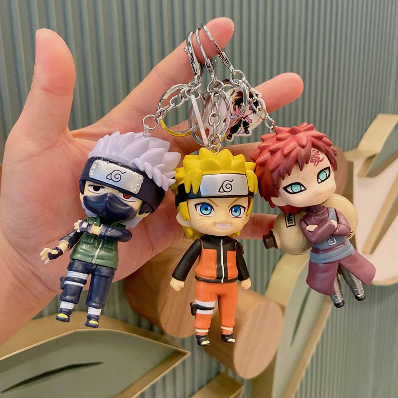 

New Naruto Handmade Keychain Cute Anime Cartoon Doll Uchiha Itachi Kakashi Bag Pendant Children's Schoolbag Accessories Gifts