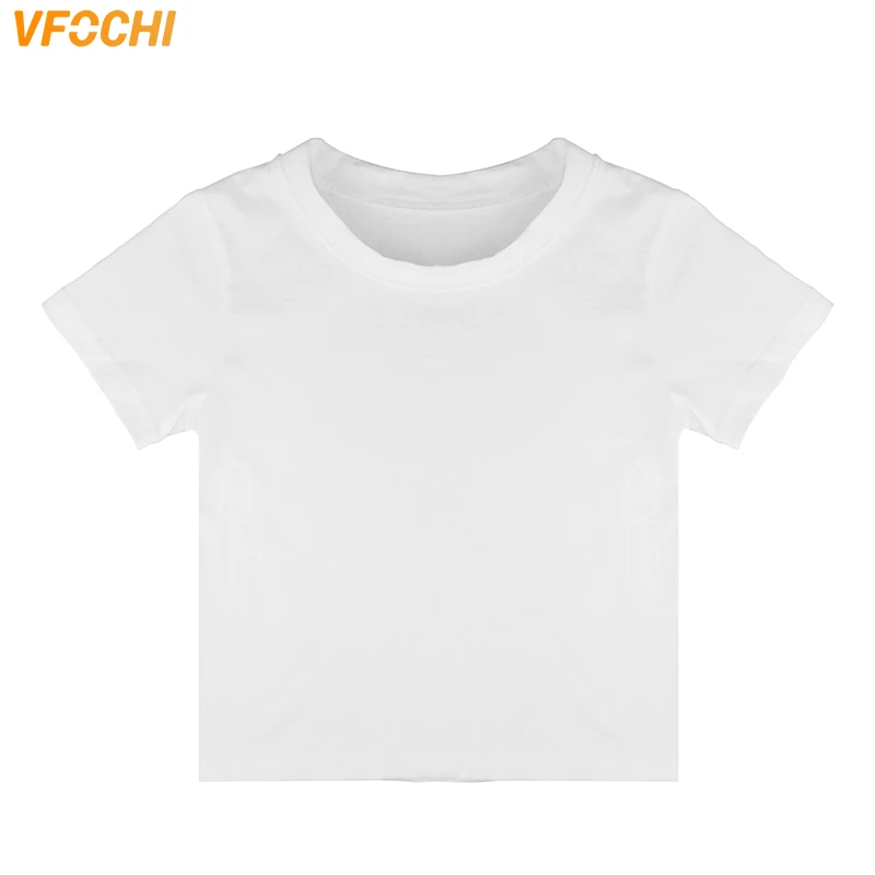 Plain Childrens Top Clothing Short Sleeve T Shirt Unisex Boys Girls Original T-shirt