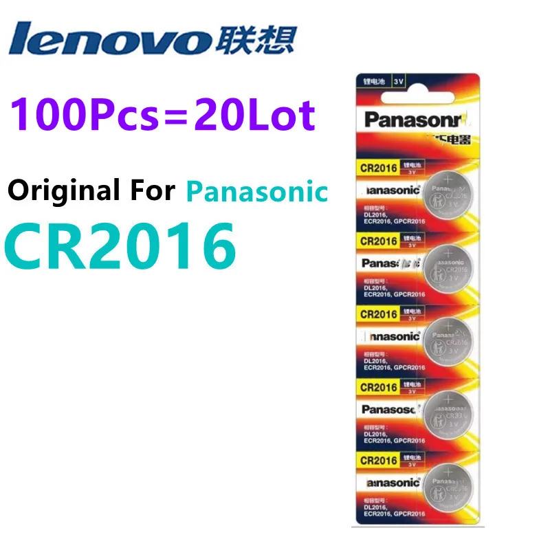 

100 шт. оригинальные кнопочные батареи Panasonic CR2016 LM2016 BR2016, литиевая батарея для часов, электронных калькуляторов