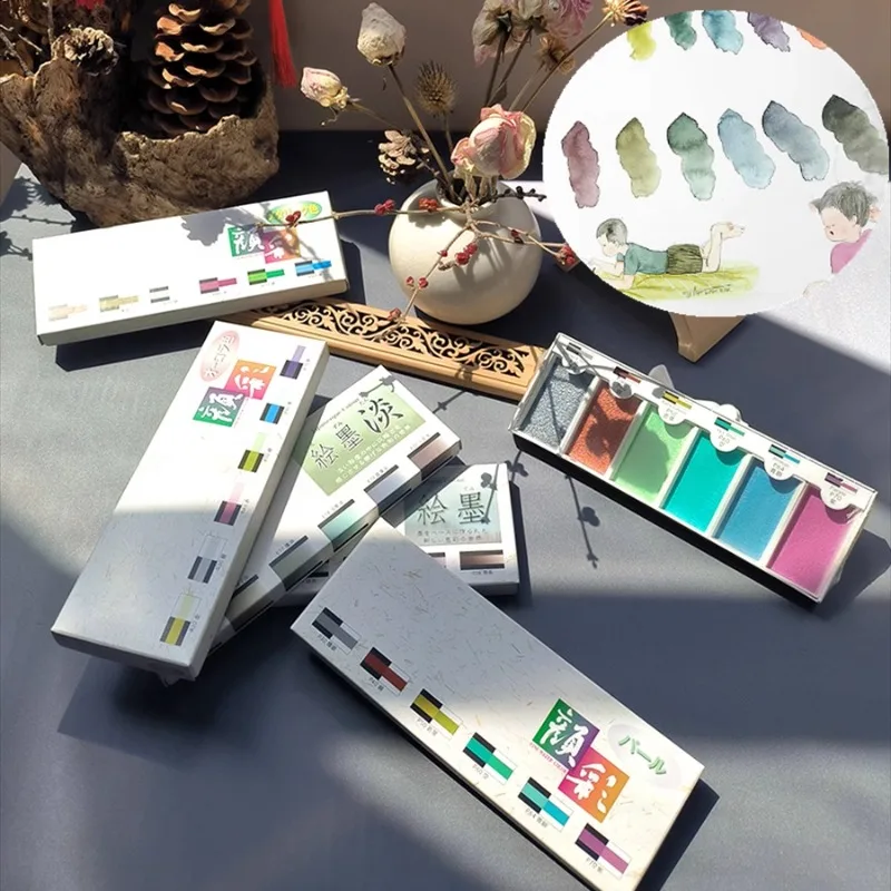 Японские чернила для рисования перламутровые/ауроральные/металлические