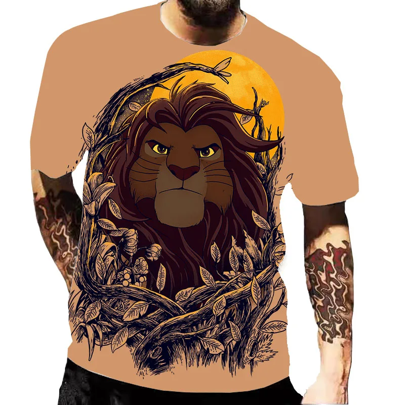 

Футболка мужская с мультипликационным 3D-принтом «Hakuna Matata»