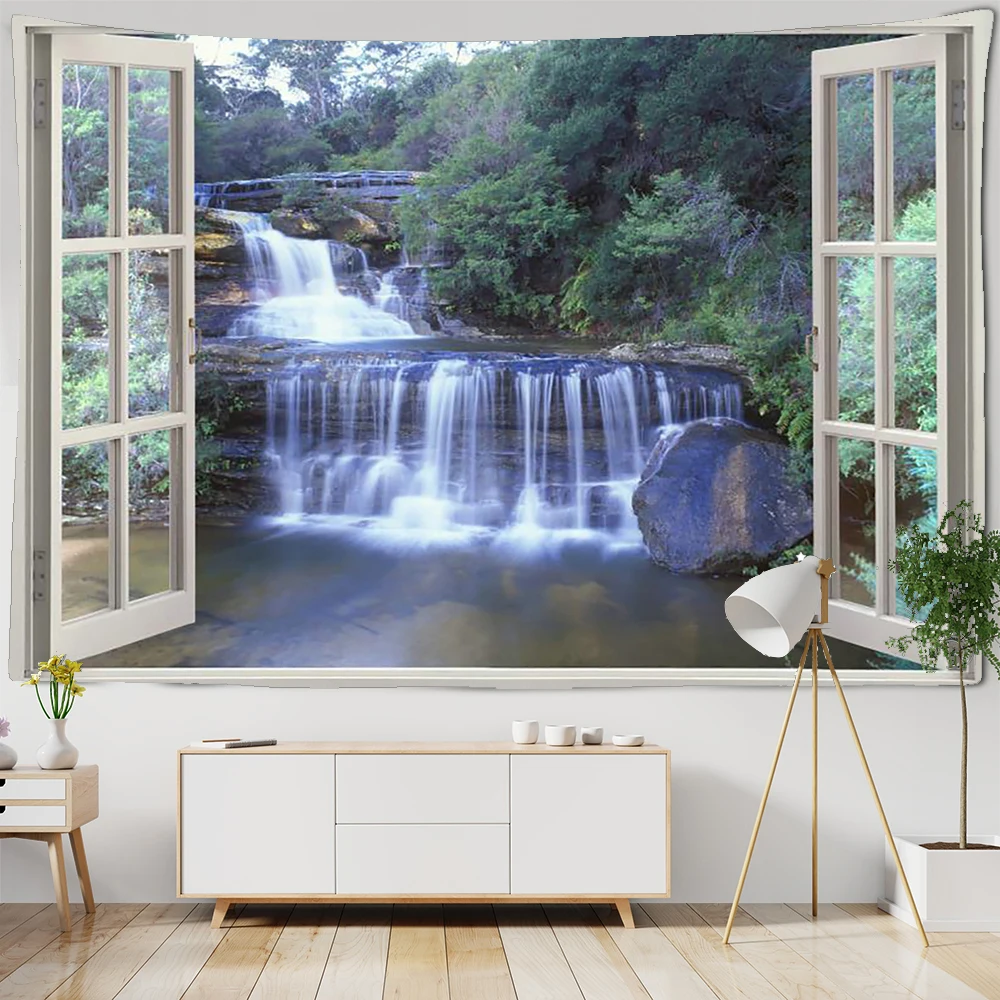 Искусственное окно искусственный гобелен настенный подвесной дешевый хиппи