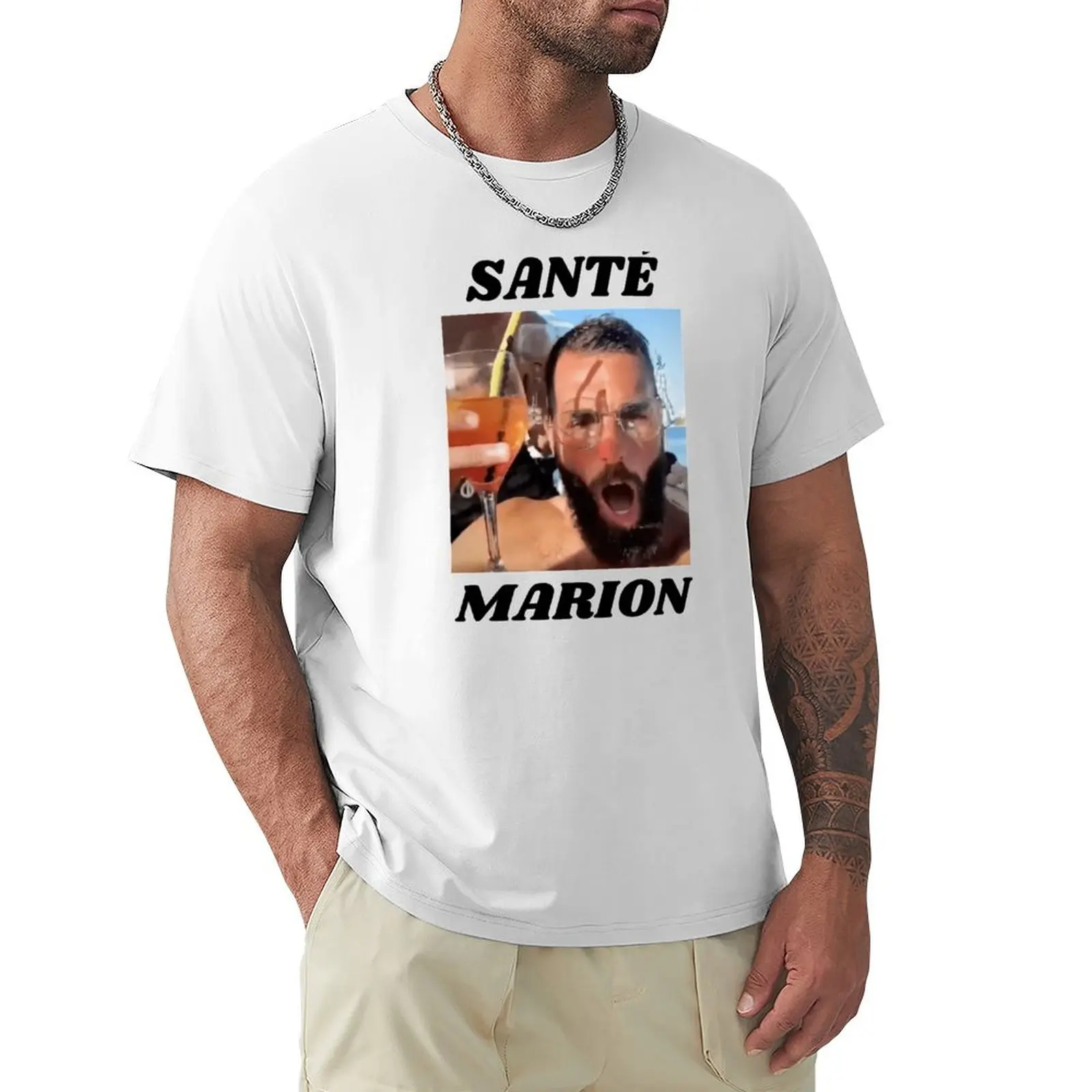 French tennis Beno?t Paire santé Marion T-Shirt summer clothes essential t shirt for men
