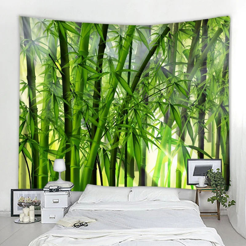 

3D Сказочный бамбуковый лес, ландшафтный декор, гобелен, естественный ландшафт, настенная Подвеска для спальни, комнаты, эстетическое украшение для дома