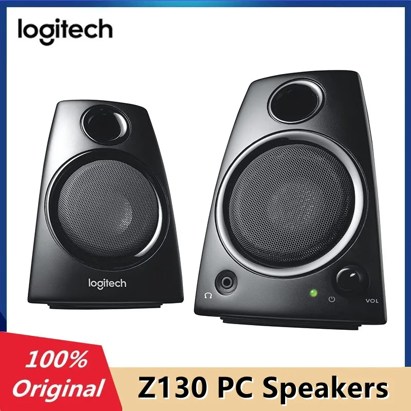 

Колонки Logitech Z130 для ПК, полностью стерео звук, сильные басы, 3,5 мм, аудио вход, управление громкостью, колонки для компьютера/ТВ/смартфона
