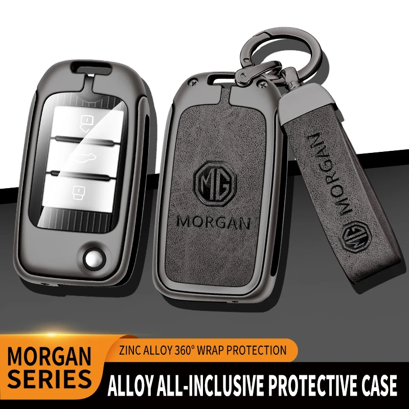 

Zinc Alloy Car Remote Key Case For MG ZS HS EV MG5 MG6 EZS EHS ZR MGF GS 3 X-Power ZT MGR Car Keychain Key Protective Holder