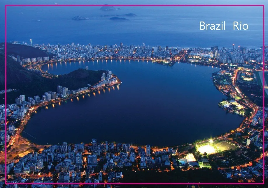 

Memorabilia Magnets , Brazil Rio CIty View Tourist Rectangle Metal Fridge Magnet 5364 For kitchen Fridge