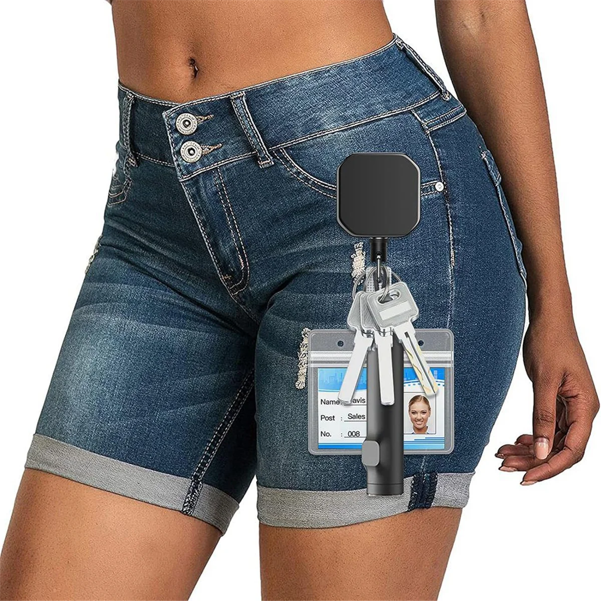 2 упаковки сверхмощные металлические выдвижные держатели для бейджей карабин