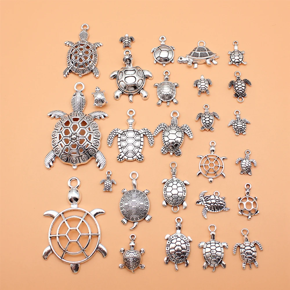 

Turtle Charms Diy Keychain Accessories For Jewelry 27pcs/set
