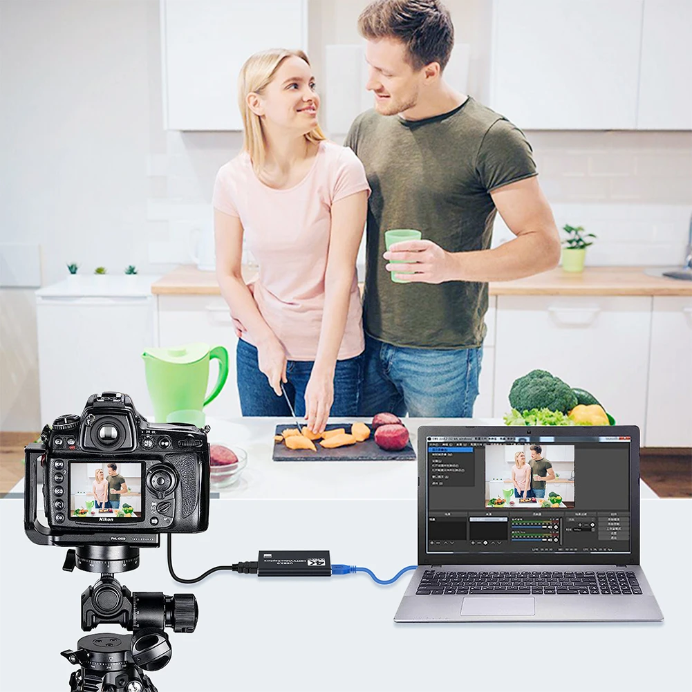 USB 3.0 4K HDMI-совместимая карта захвата Аудио-видео игр для потоковой передачи