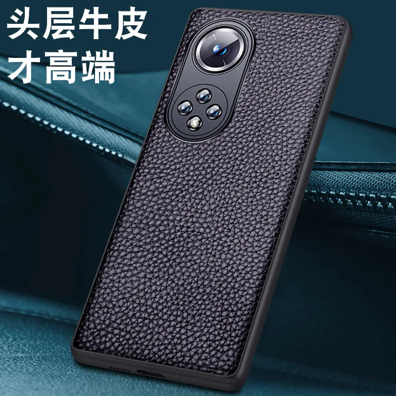 

Hot Sales New Wholesale Retail Full Grain Cow Skin Leather Cover Cases For Huawei Nova 9 Nova9 Se Pro Genuine Cowhide Case