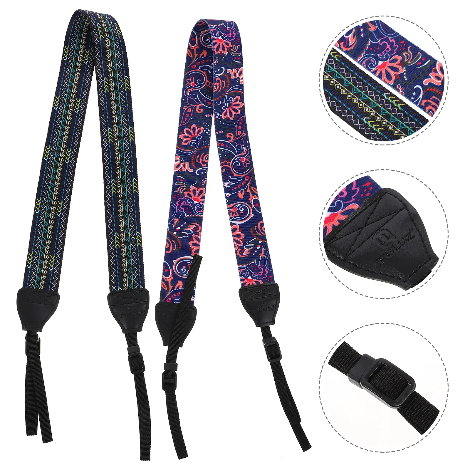

2pcs Camera Shoulder Strap Fashionable Adjustable Camera Anti-lost Safety Strap