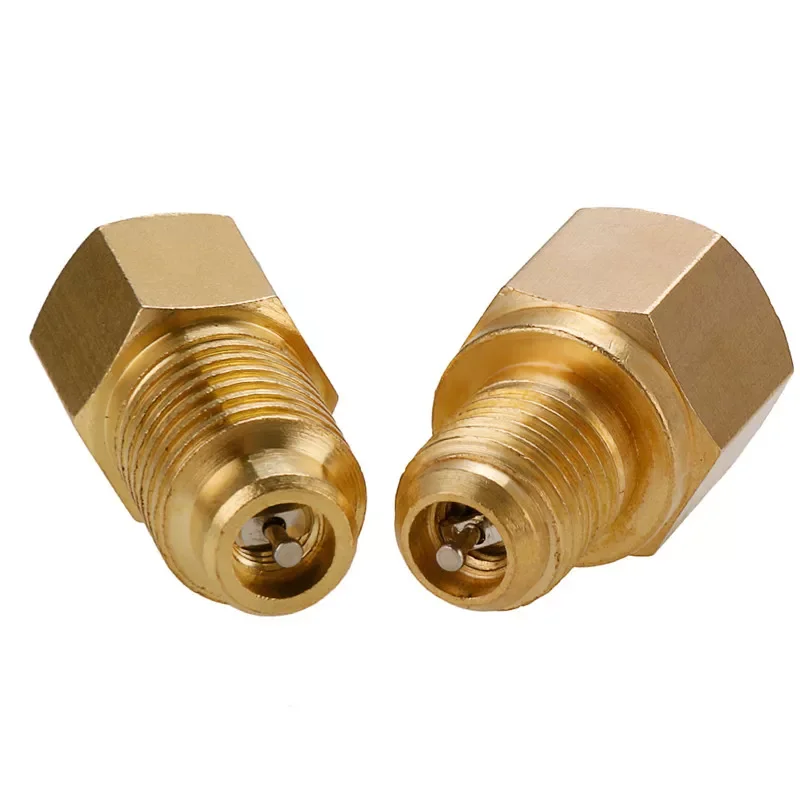 

2Pcs R12 R22 to R134a Adapters Refrigerant Pump Port Connection Adapters 1/4" Flare Female 1/2" ACME Male Refrigeratio