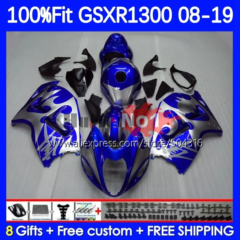 

GSXR-1300 для SUZUKI Hayabusa GSXR 1300 CC 30No.173 Синий Серебряный GSXR1300 08 09 10 11 12 13 2014 2015 2016 2017 2018 обтекатель
