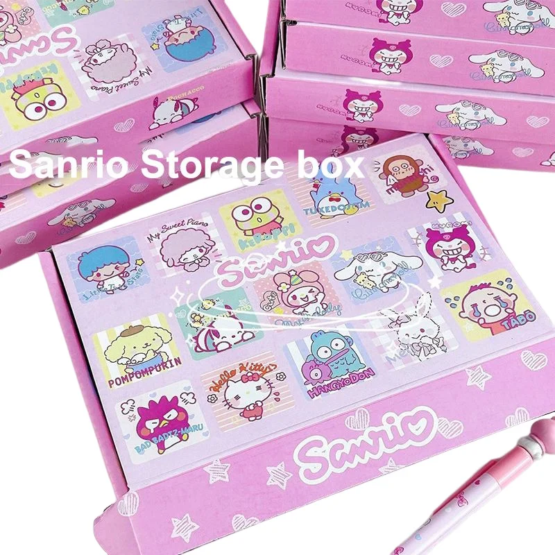 

Kawaii Sanrio упаковочная коробка, милый Kuromi Cinnamoroll аниме, школьник, экспресс-доставка, коробка для хранения, детские игрушки для девочек