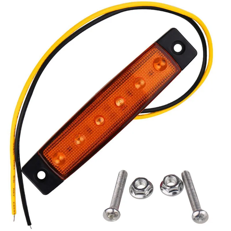 Боковые габаритные индикаторы для грузовиков прицепов 12/24 В 6 светодиодный