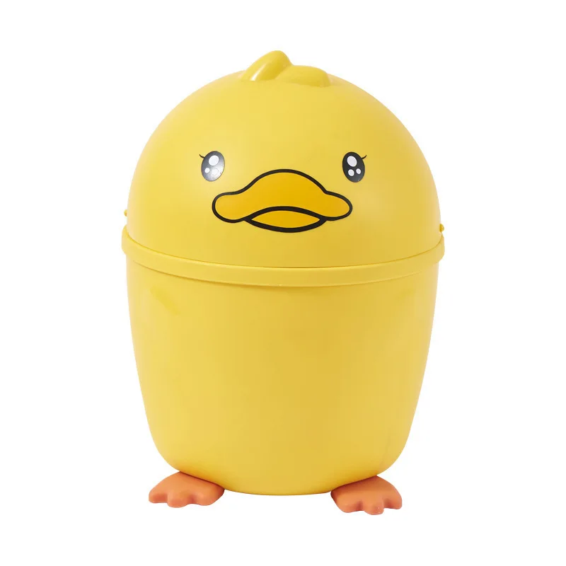 

Cute Mini Fliping Type Trash Can Desktops Mini Dustbin Household Cleaning Tools for Home Office 14.7X14.2X21cm WWO66