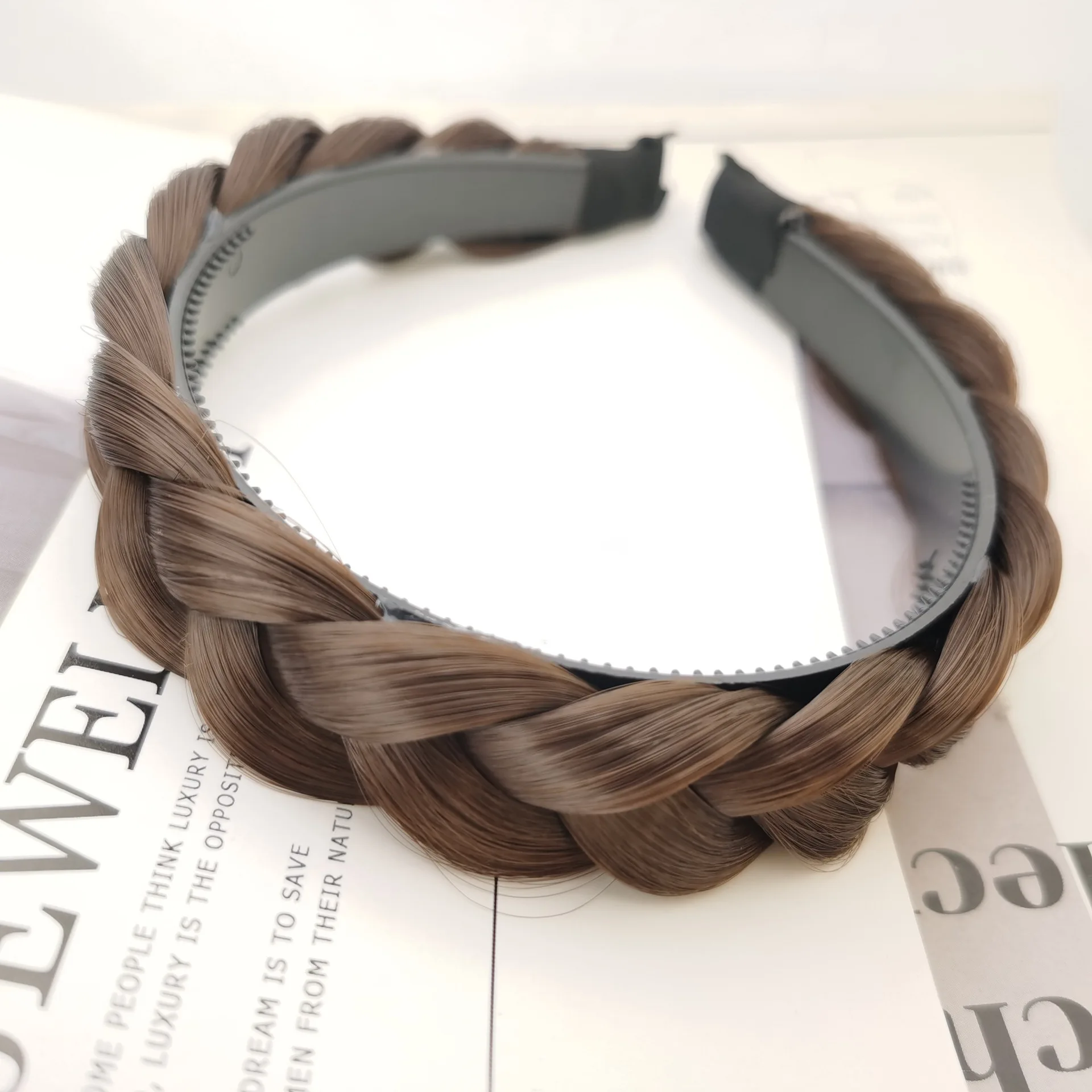 Парик двухжильный Плетеный ободок в Корейском стиле головной убор женский