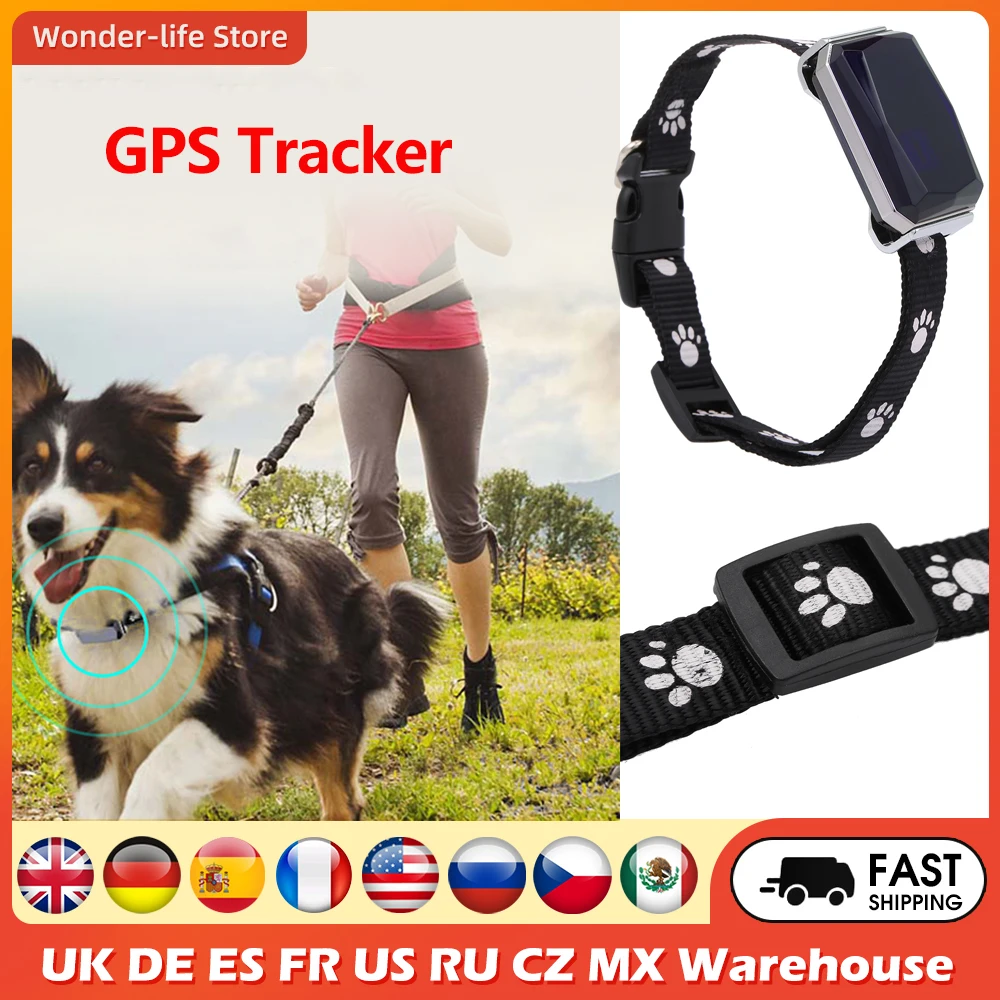 Новое поступление IP67 водонепроницаемый ошейник для домашних животных GSM A GPS Wifi LBS