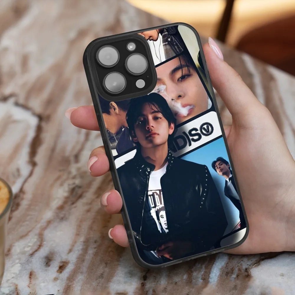 Kim Tae H-Hyung Phone Case For iPhone 16 15 14 13 12 11 Plus Pro Max Mini Soft Magesafe Magnetic Wireless Charge