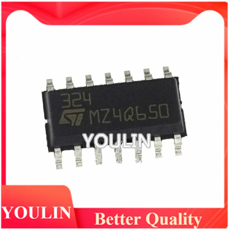 50 шт. новый оригинальный LM324 LM324DT LM324DR SMD SOP-14 четыре чипа операционного усилителя