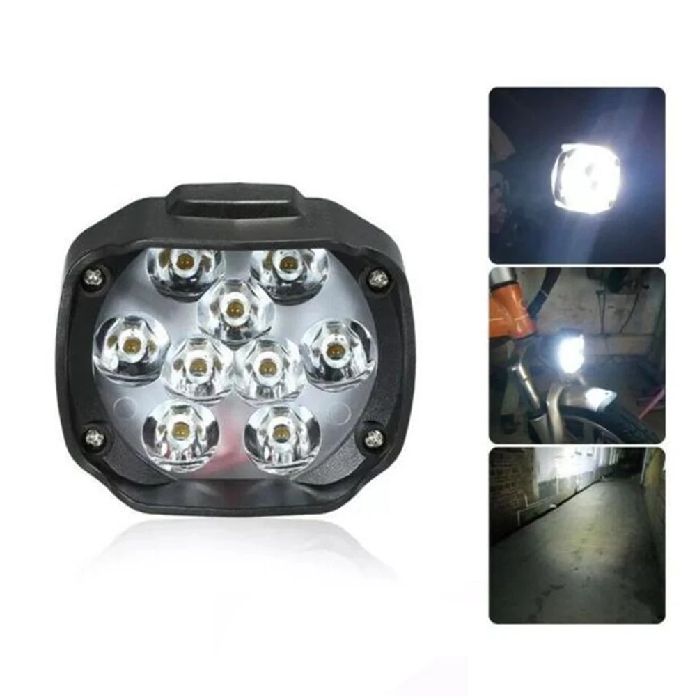 

1pcs 12V-100V Motorcycle Spot 9 LED Driving Light Headlight Fog Lamp Spotlight Bright Auto Replacement Parts