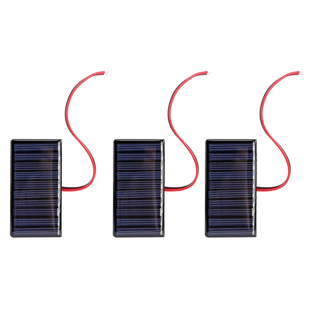 1-5Pcs 0.3W 5V/0.2W 4V Solar Epoxy Panel Polysilicon Board 60mA Mini Solar System Module for Battery Power Charger Solar Cell