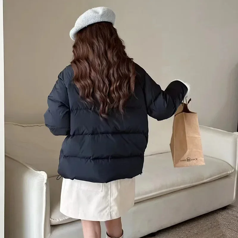 Женская куртка на белом утином пуху короткая теплая парка в Корейском стиле с