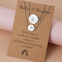 tulx stainless steel dandelion necklaces adjustable mother daughter pendant chain necklace women girls mothers day jewelry