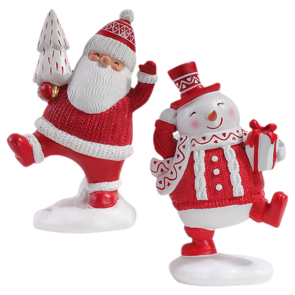 

1 Set Christmas Decorations Christmas Ornament Resin Ornament Tabletop Ornament Xmas Party Decor