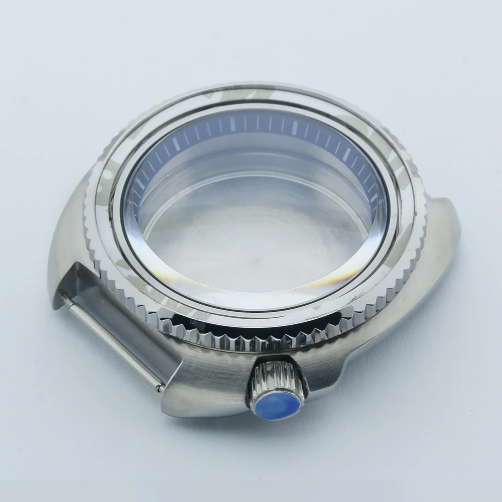 45mm SKX007 Precision Man's Watch Case NH35A/NH36A Movement Modification Accessories Diving 316L Steel Watch Case