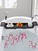 portable bathtub tray bathroom accessories bath organizer bathtub tray board marble shelf plateau baignoire household products
