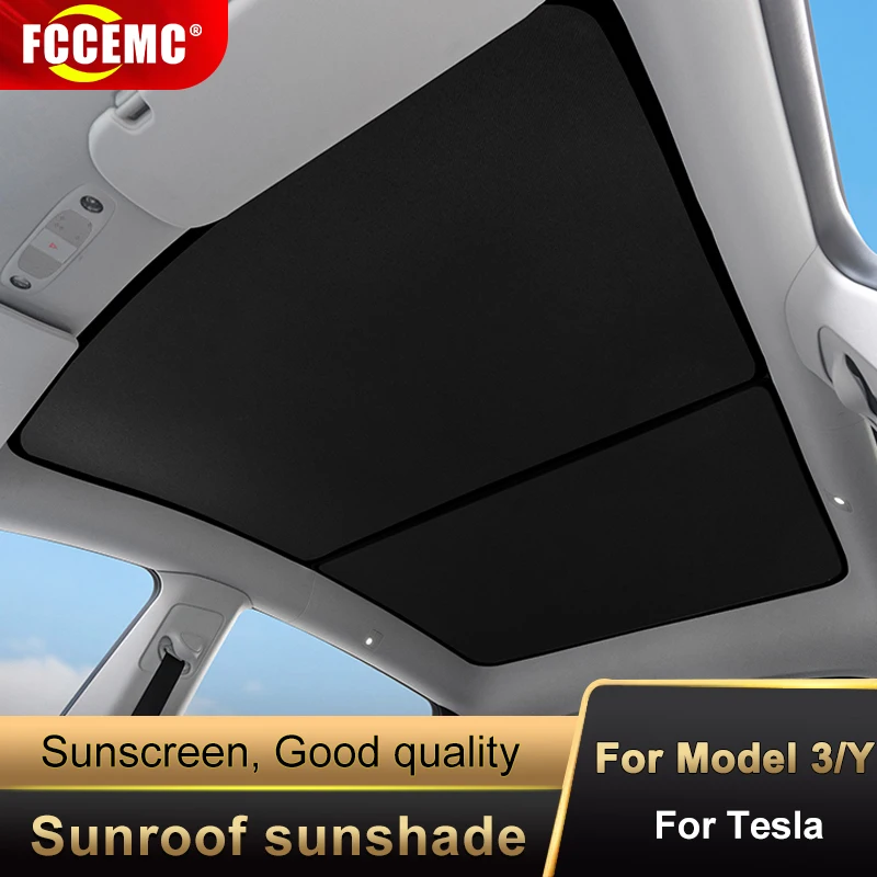 For Tesla Model Y 2022 Split Upgrade Buckle Sun Shades Glass Roof Sunshade Front Rear Sunroof Windshield Skylight Model Y 2021