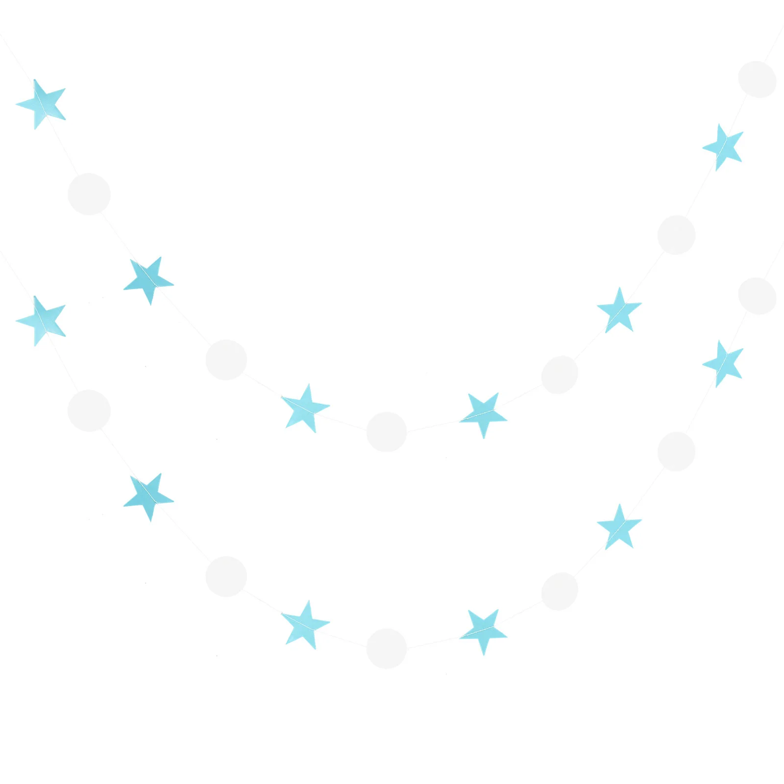 

2 Sets Party Banner Hanging Decor Ornaments Paper Pull Flag Garlands Birthday Bunting Decorative Props Office Flower