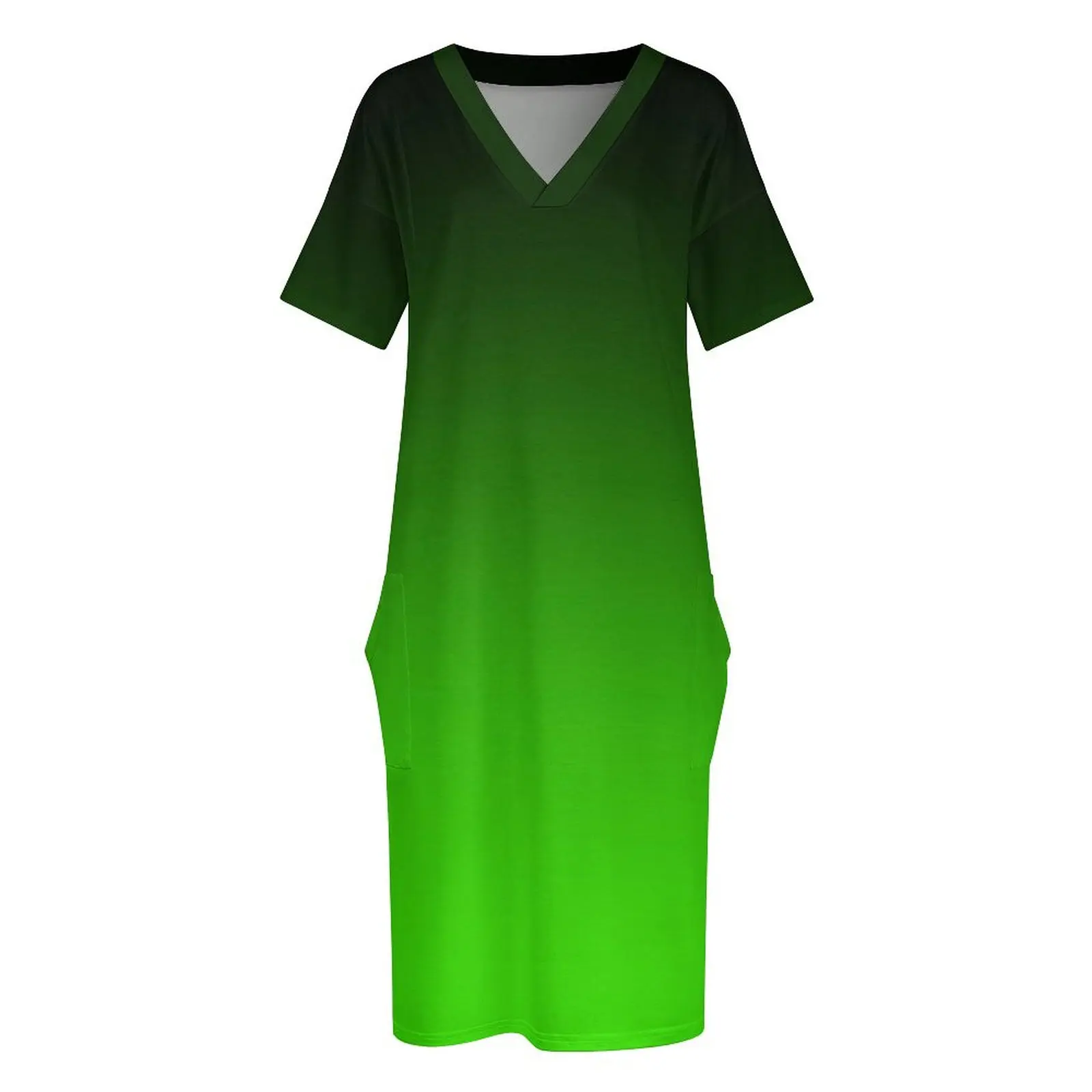 ЧЕРНАЯ К НЕОНОВОМ ЗЕЛЕНОМ СВИДЕНИЕ | от Solomaskx Свободное карманное платье женское