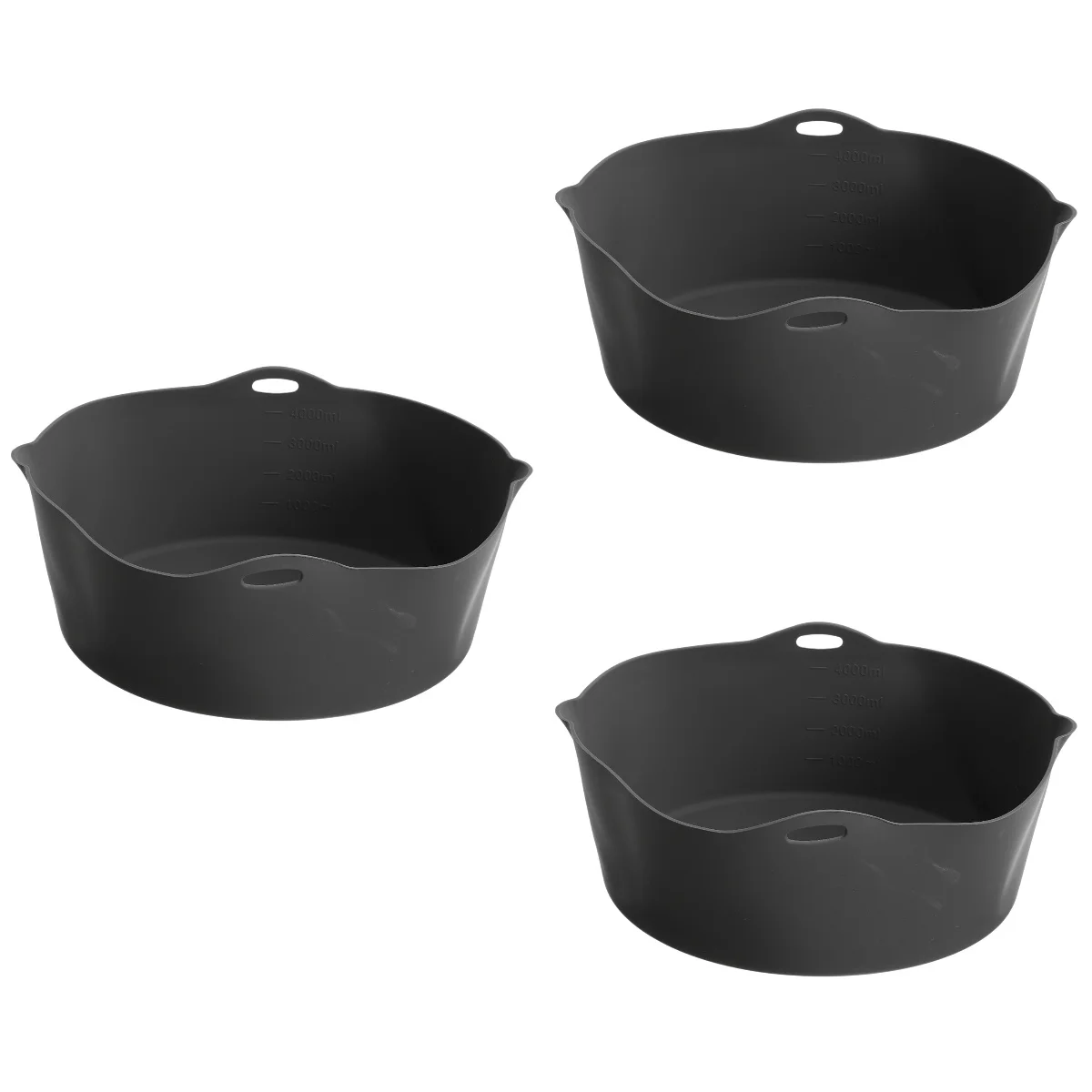 

3 Pack Silicone Cookware Slow Cooker Liners Nonskid Divider Leakproof 25X22X11.5CM Washable Pot Grey Silica Gel