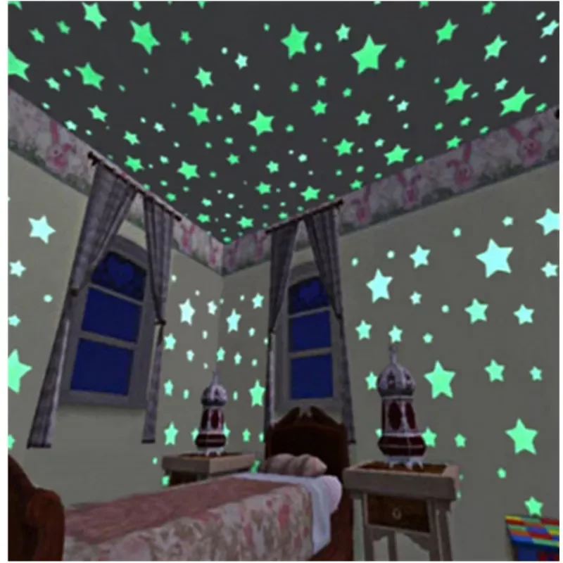 

Светящиеся в темноте игрушки 3 см светящиеся звезды наклейки спальня диван флуоресцентная живопись игрушка ПВХ наклейки для детской комнат...