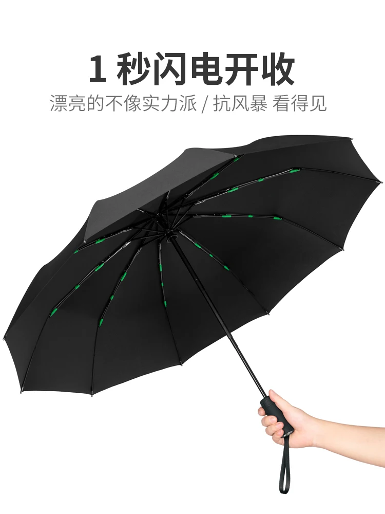 Большой автоматический складной зонт ветрозащитный от солнца дождя для мужчин и