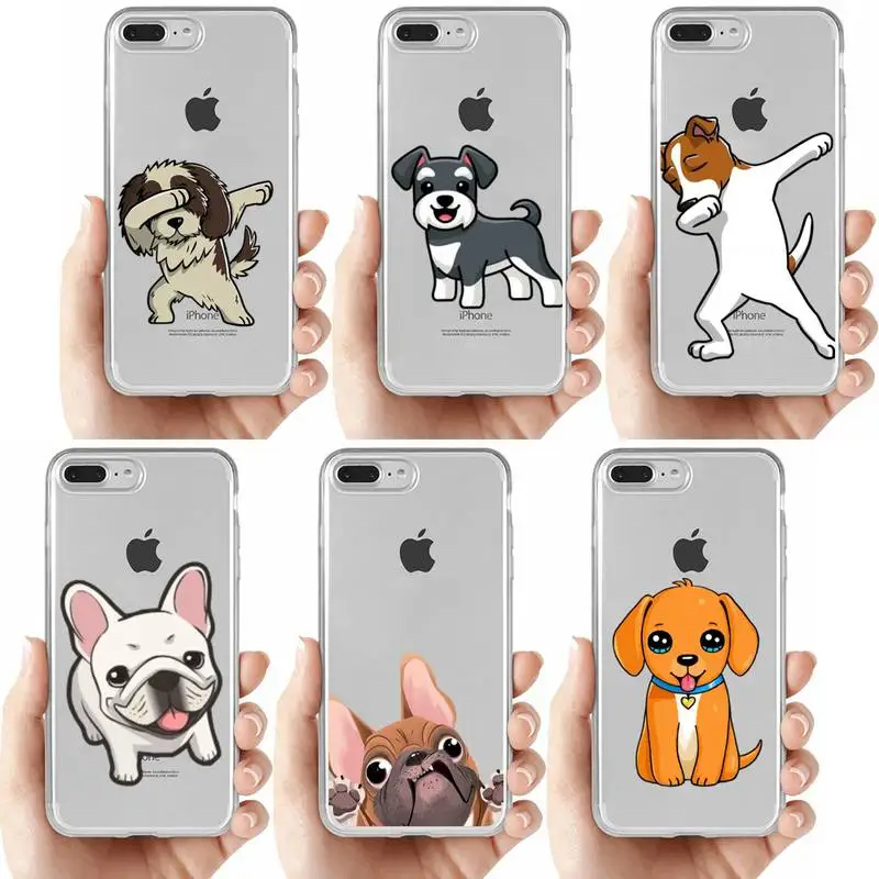 

Cartoon dog Phone Case For iPhone 14 13 12 11 Pro Max XS X XR SE 2020 6 7 8 Plus Mini Protective Cover