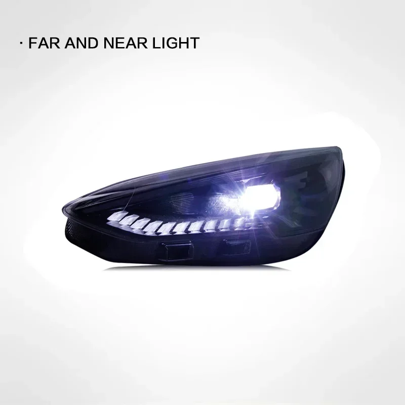 Фото Автомобильные светодиодные фары в сборе для Ford Focus 2019-2021, автоматические противотуманные фары DRL, стоп-сигнал, указатель поворота Plug and Play №5