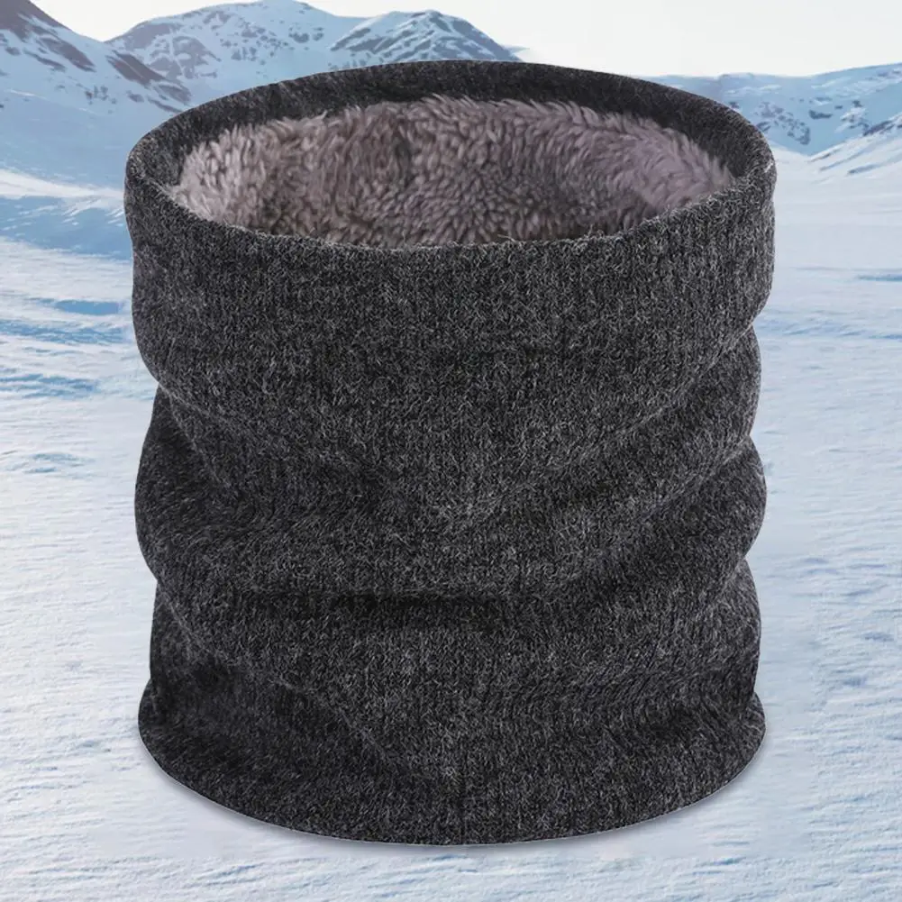 Зимний эластичный шарф на шею бархатный утепленный для мужчин и женщин