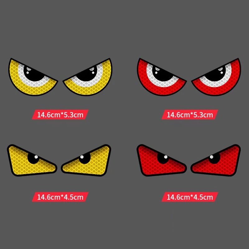 Светоотражающая наклейка Devil Eye для декоративной защиты мотоцикла подходит шлема