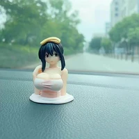 2022 hot sale anime action figures car ornament kawaii chest shaking genshiken kanako pvc car decoration anime resin model doll