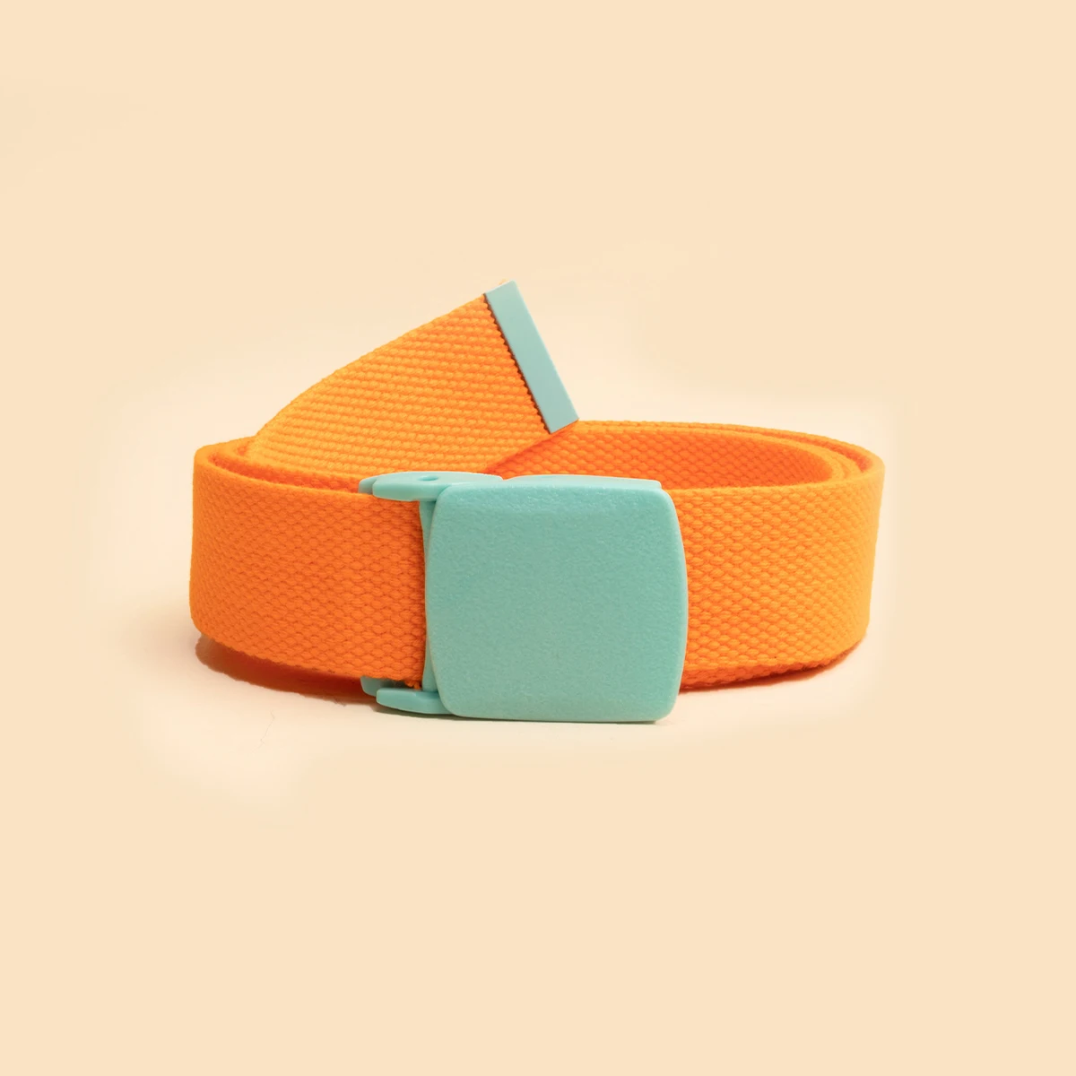 

Hot selling macarone color matching canvas belt student young men's and women's outdoor personalized Korean leather